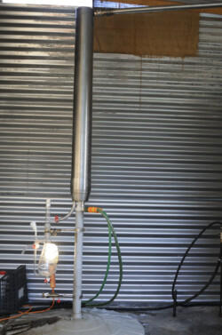 condenser unit with separator attached