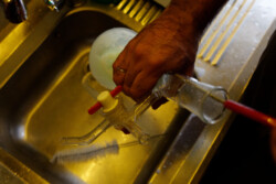 washing the separator